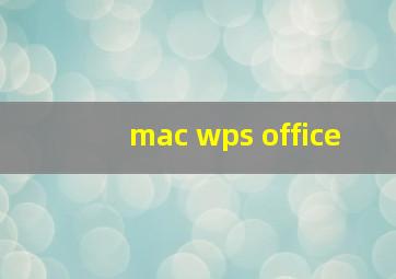 mac wps office